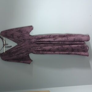 OneTheLand purple floral maxi dress